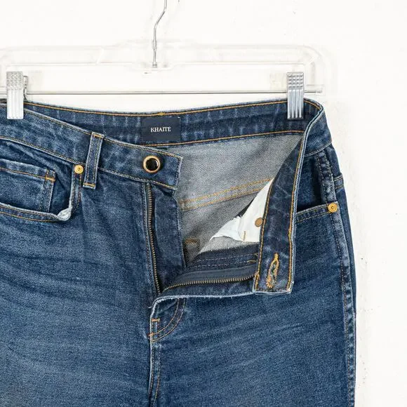 Khaite Benny Cropped Flare Raw Denim Jeans size 26